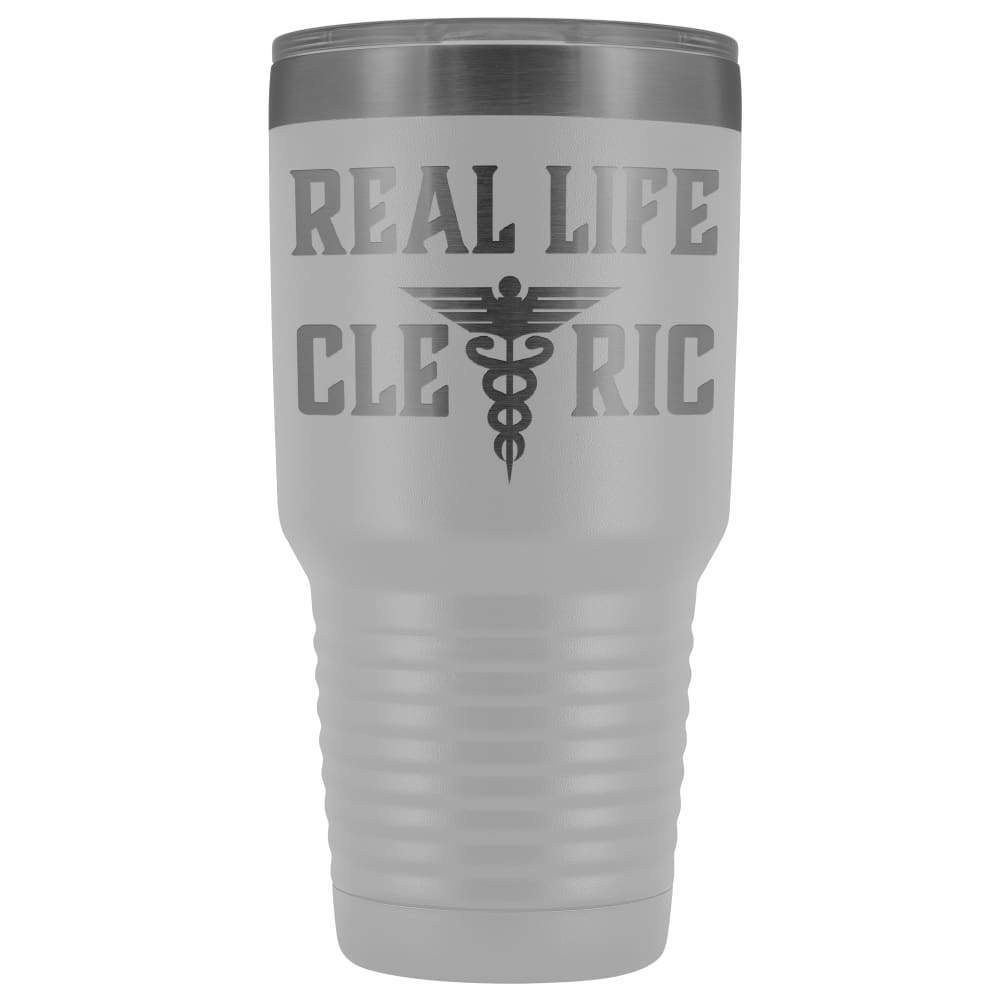 Real Life Cleric 30oz Vacuum Tumbler - White - Tumblers