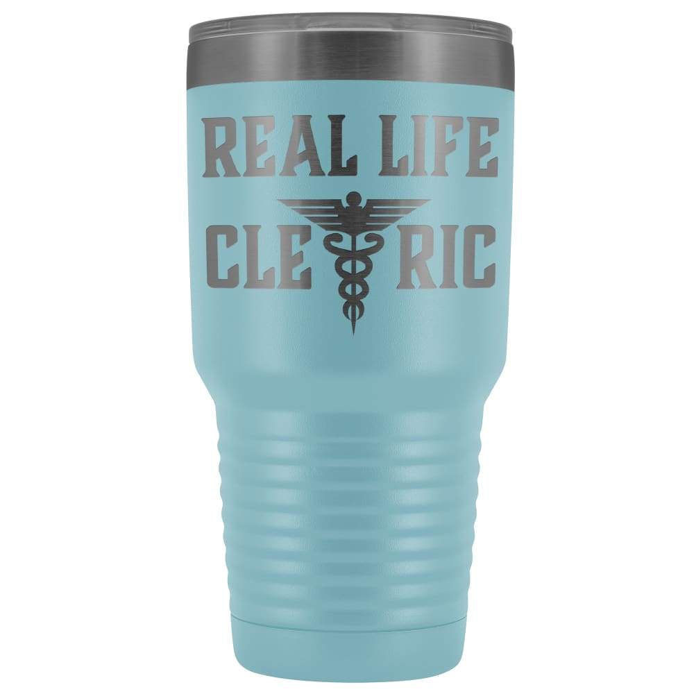 Real Life Cleric 30oz Vacuum Tumbler - Light Blue - Tumblers