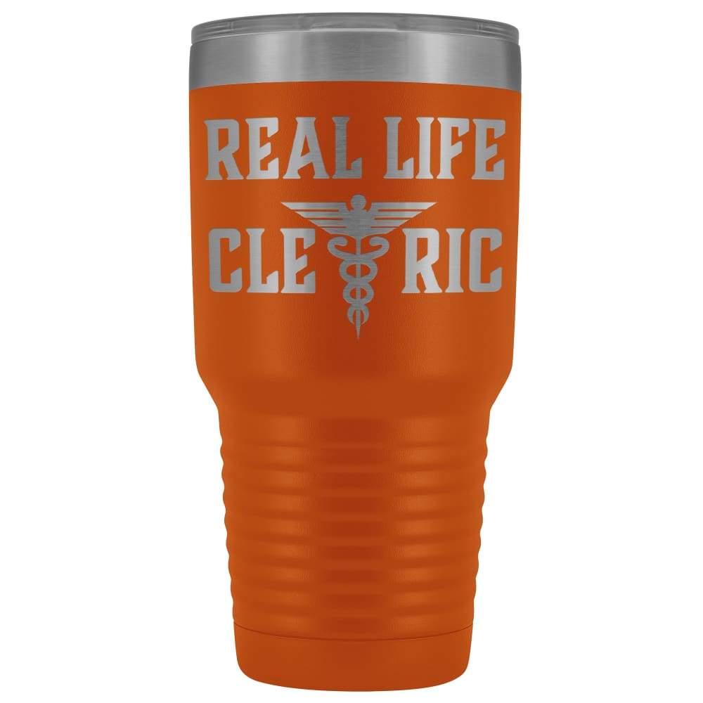 Real Life Cleric 30oz Vacuum Tumbler - Orange - Tumblers