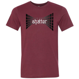 Shatter Dark Unisex Premium Tee - Heather Cardinal / XS