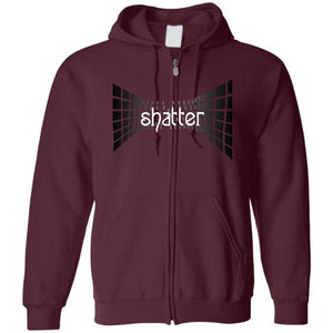Shatter Dark Unisex Zip Hoodie - Maroon / S