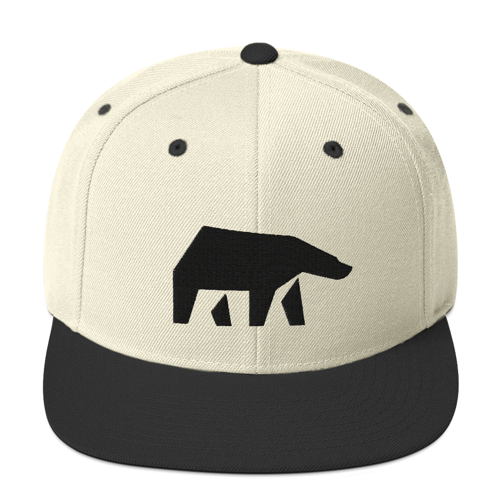 SoulBearRPG Black Bear Logo Snapback Cap - Natural/ Black