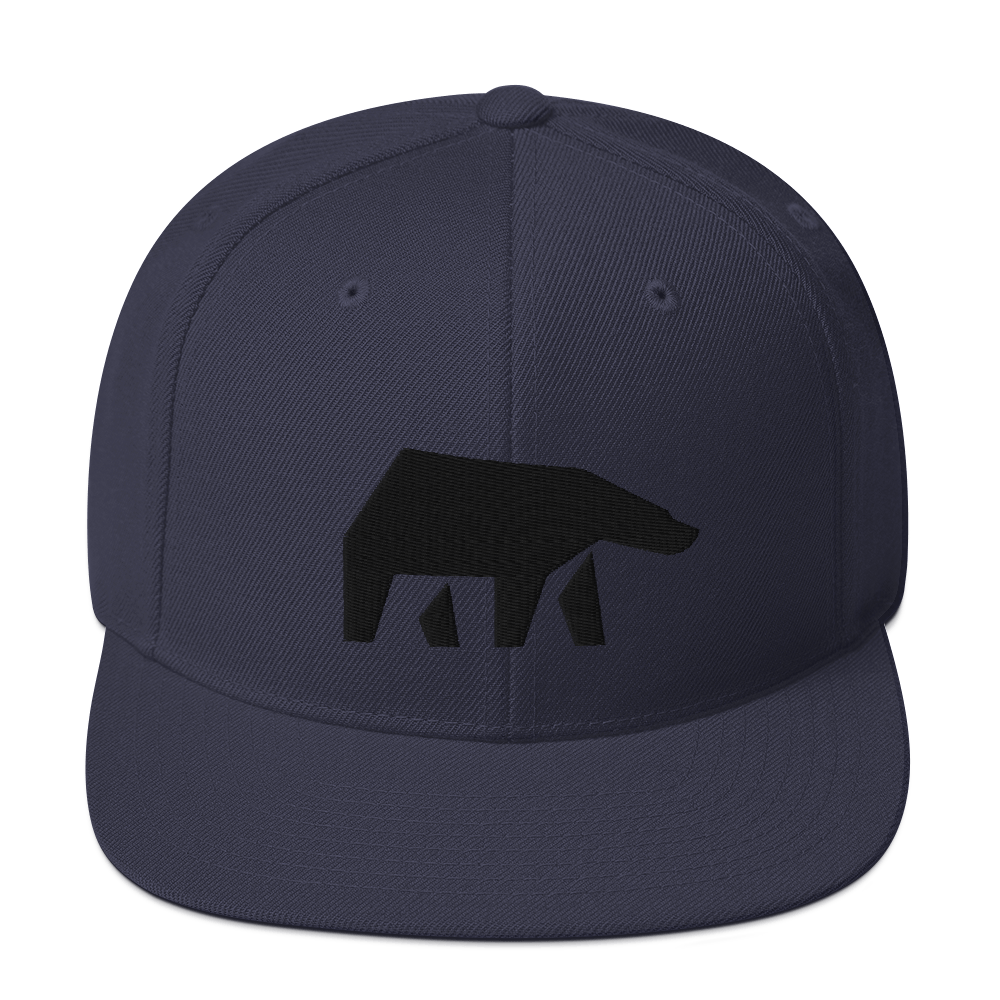 SoulBearRPG Black Bear Logo Snapback Cap - Navy