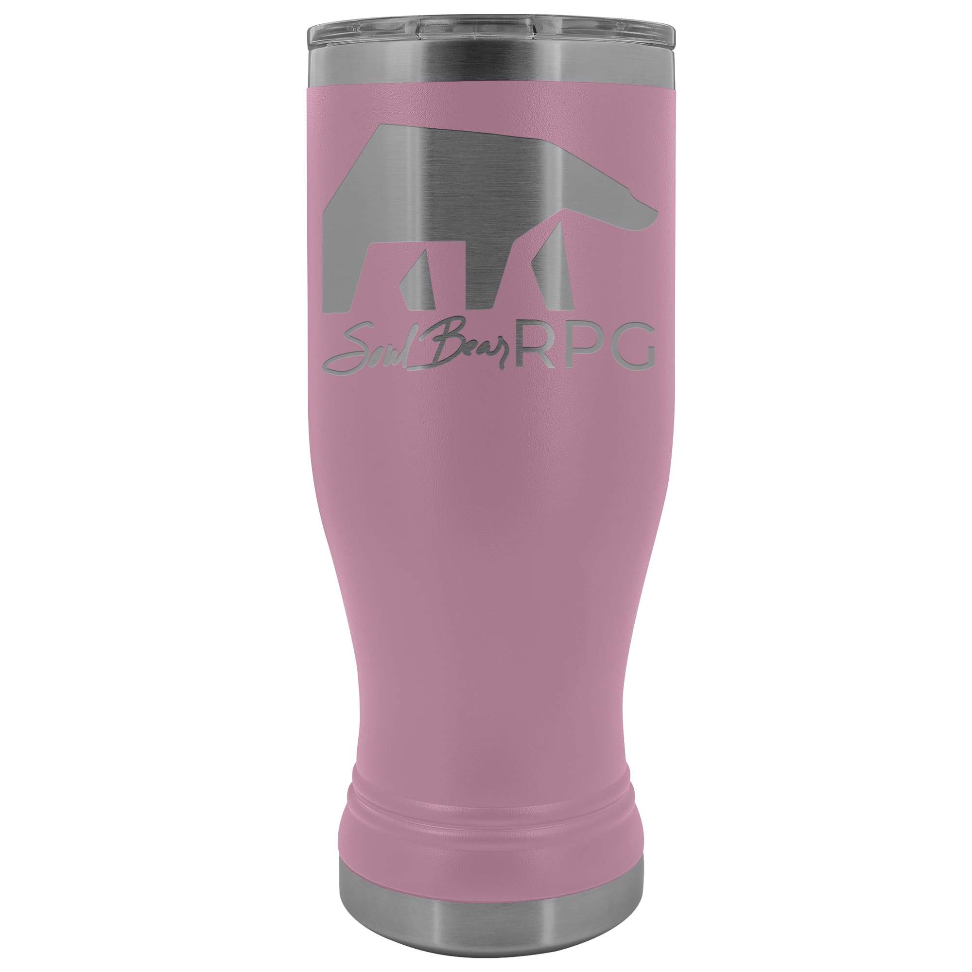SoulBearRPG Signature Bear Logo 20oz Boho Vacuum Tumbler - Light Purple - Tumblers