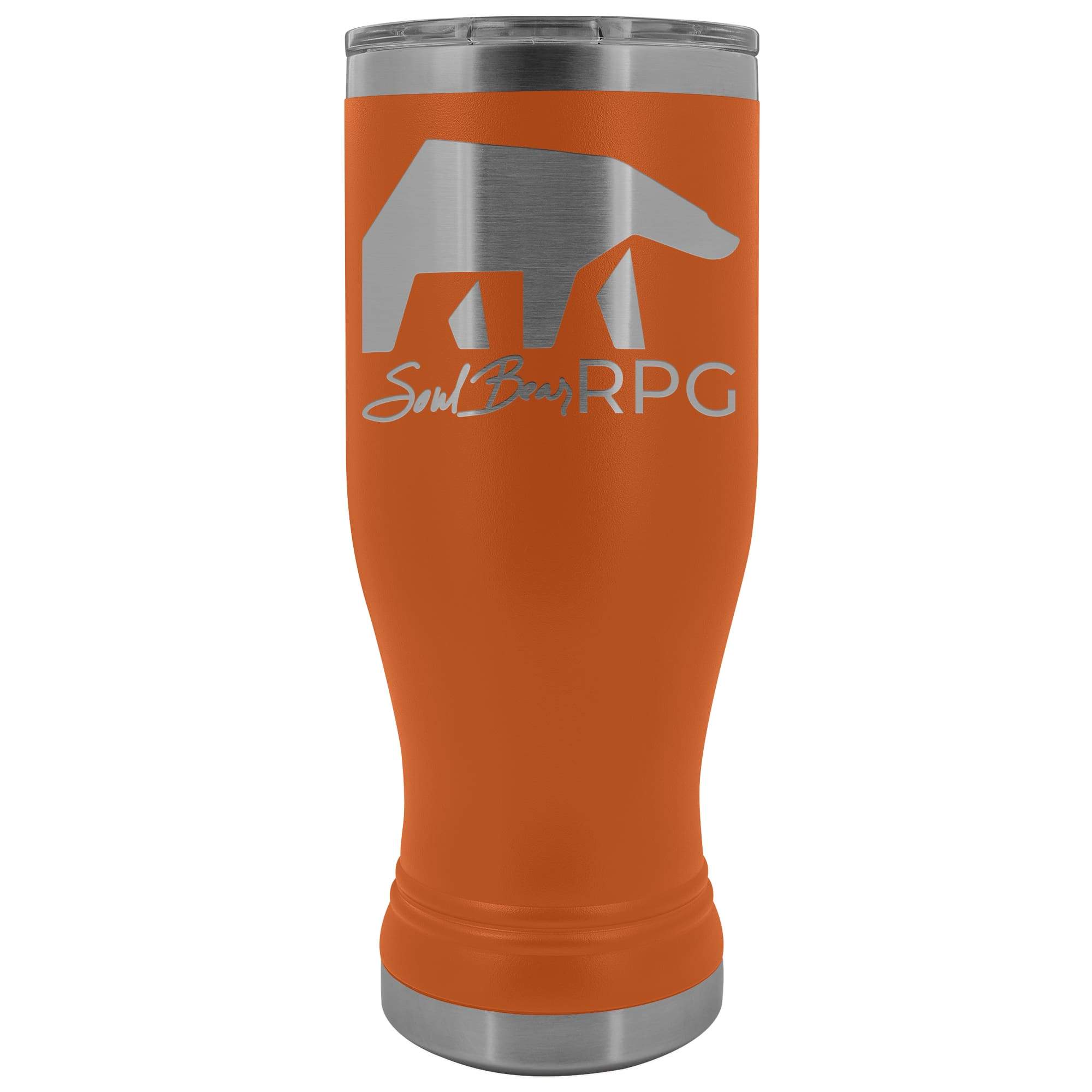 SoulBearRPG Signature Bear Logo 20oz Boho Vacuum Tumbler - Orange - Tumblers