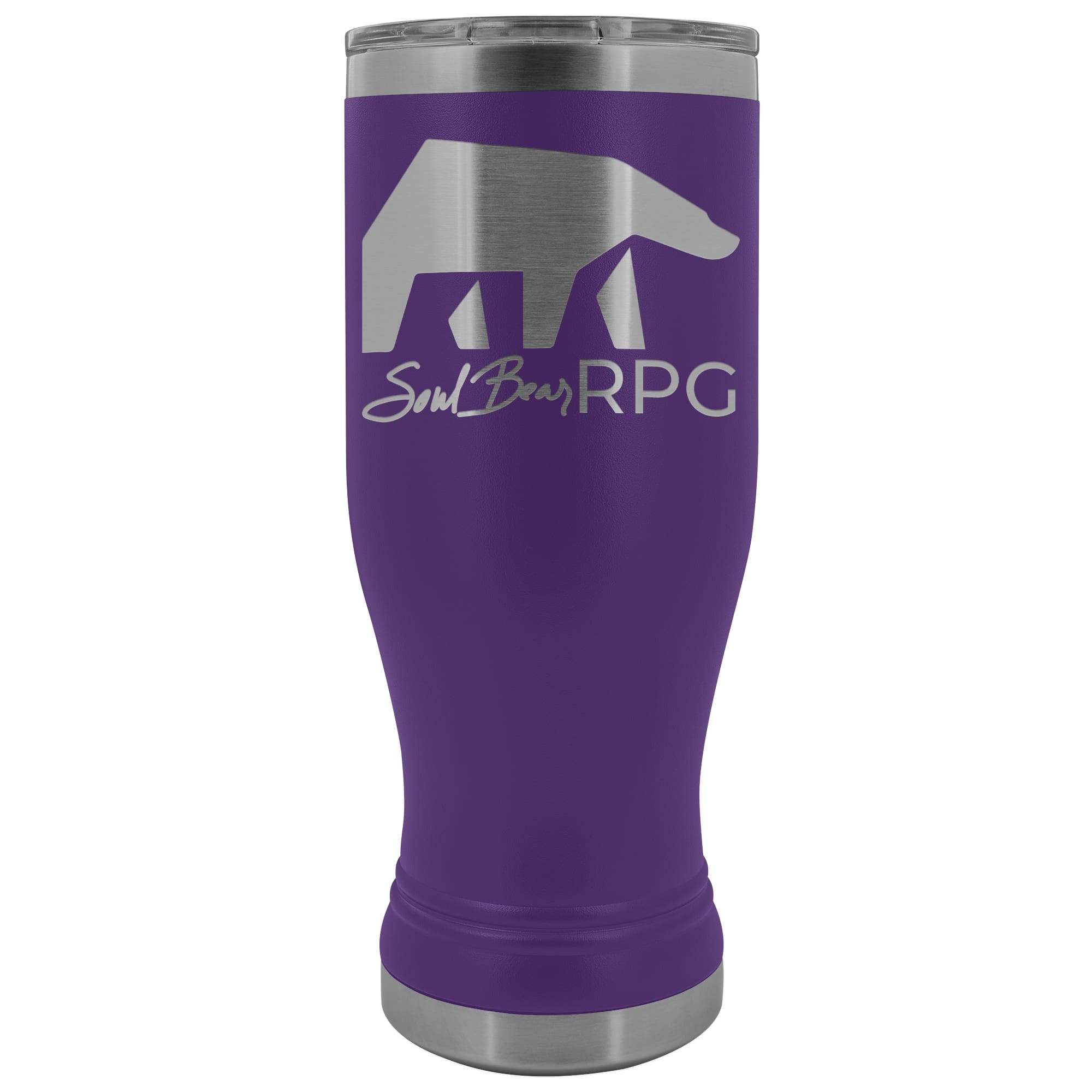 SoulBearRPG Signature Bear Logo 20oz Boho Vacuum Tumbler - Purple - Tumblers
