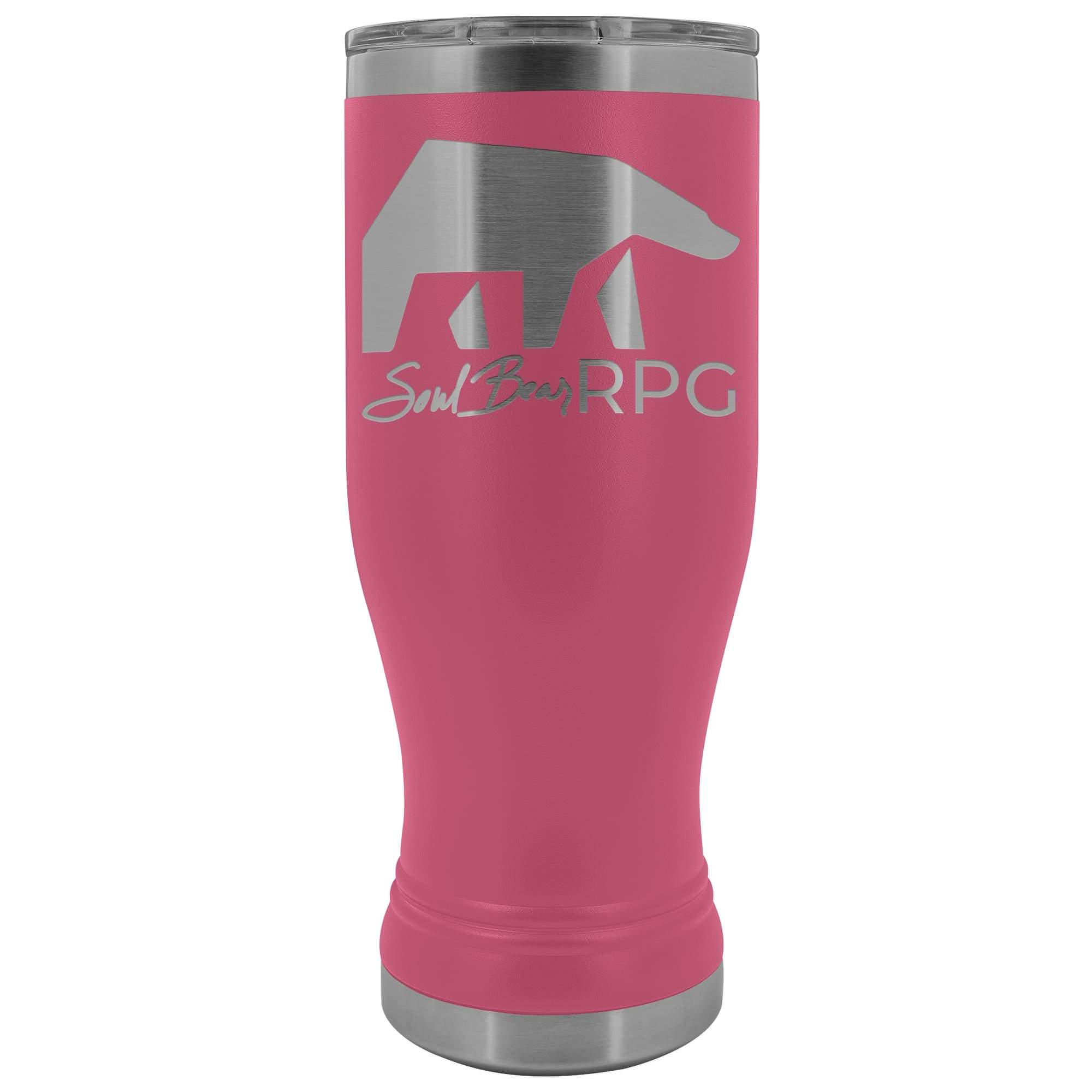 SoulBearRPG Signature Bear Logo 20oz Boho Vacuum Tumbler - Pink - Tumblers
