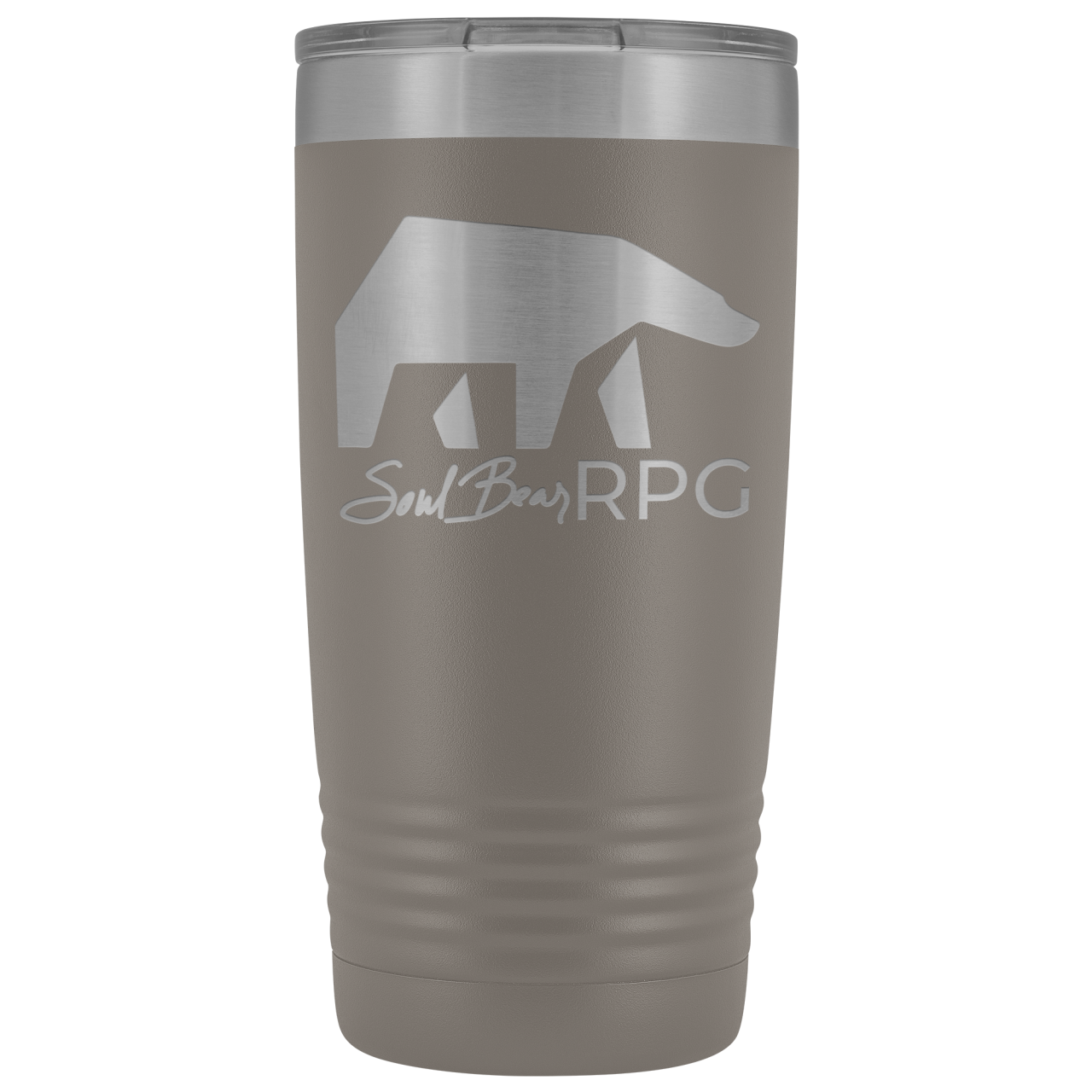 SoulBearRPG Signature Bear Logo 20oz Vacuum Tumbler - Pewter - Tumblers