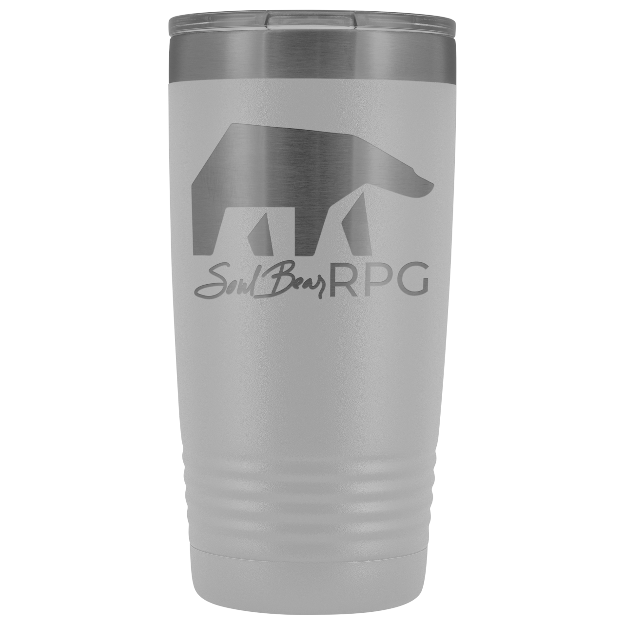 SoulBearRPG Signature Bear Logo 20oz Vacuum Tumbler - White - Tumblers