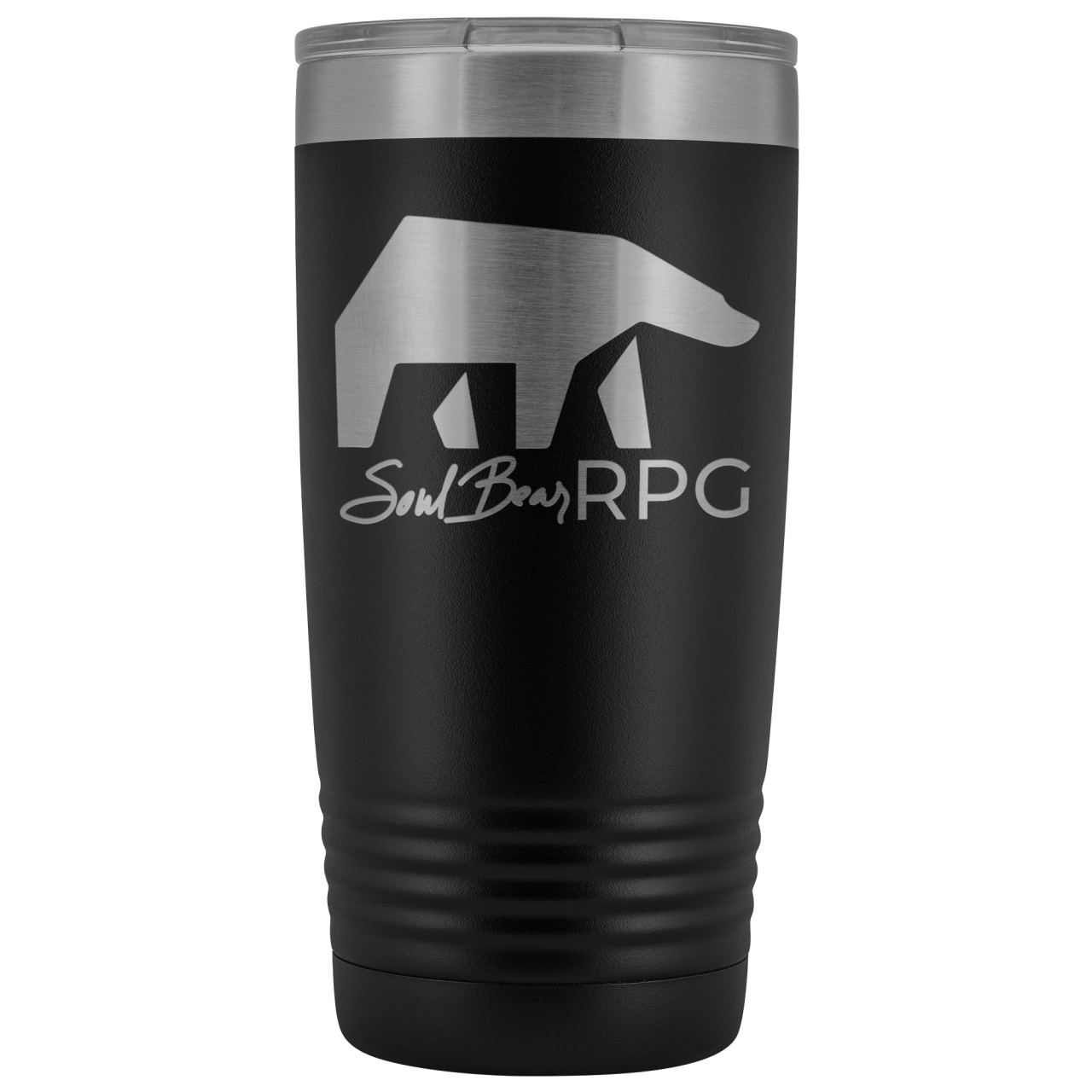 SoulBearRPG Signature Bear Logo 20oz Vacuum Tumbler - Black - Tumblers