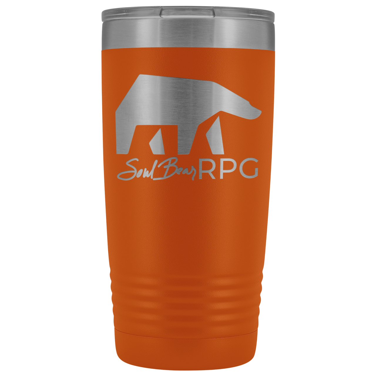 SoulBearRPG Signature Bear Logo 20oz Vacuum Tumbler - Orange - Tumblers