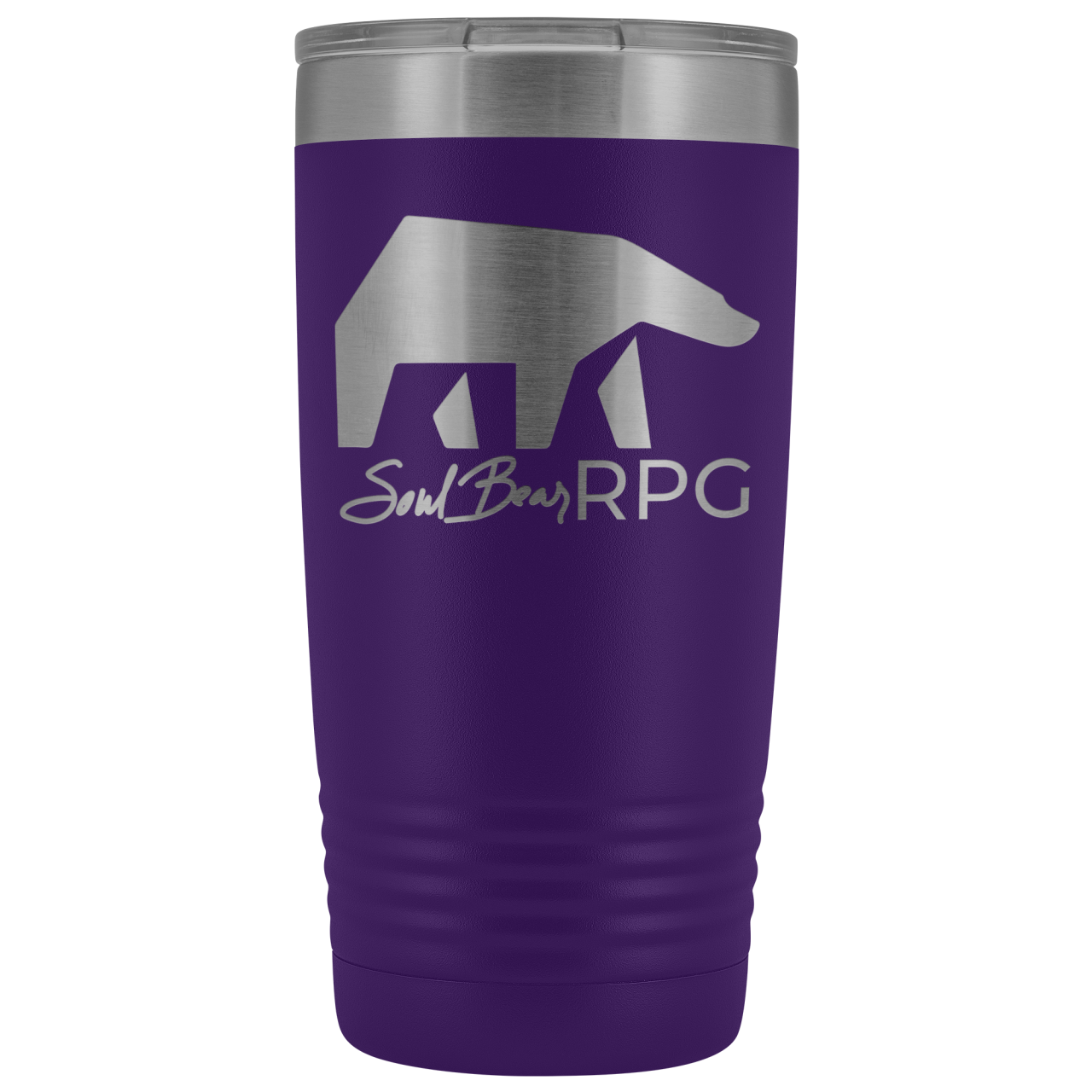 SoulBearRPG Signature Bear Logo 20oz Vacuum Tumbler - Purple - Tumblers