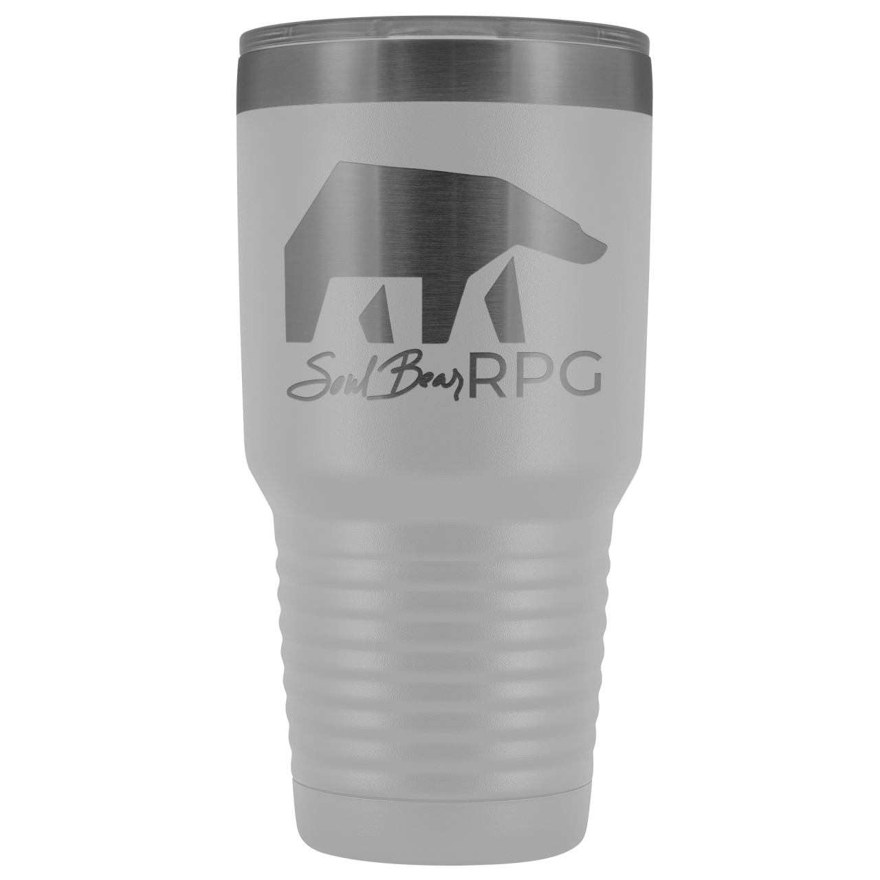 SoulBearRPG Signature Bear Logo 30oz Vacuum Tumbler - White - Tumblers