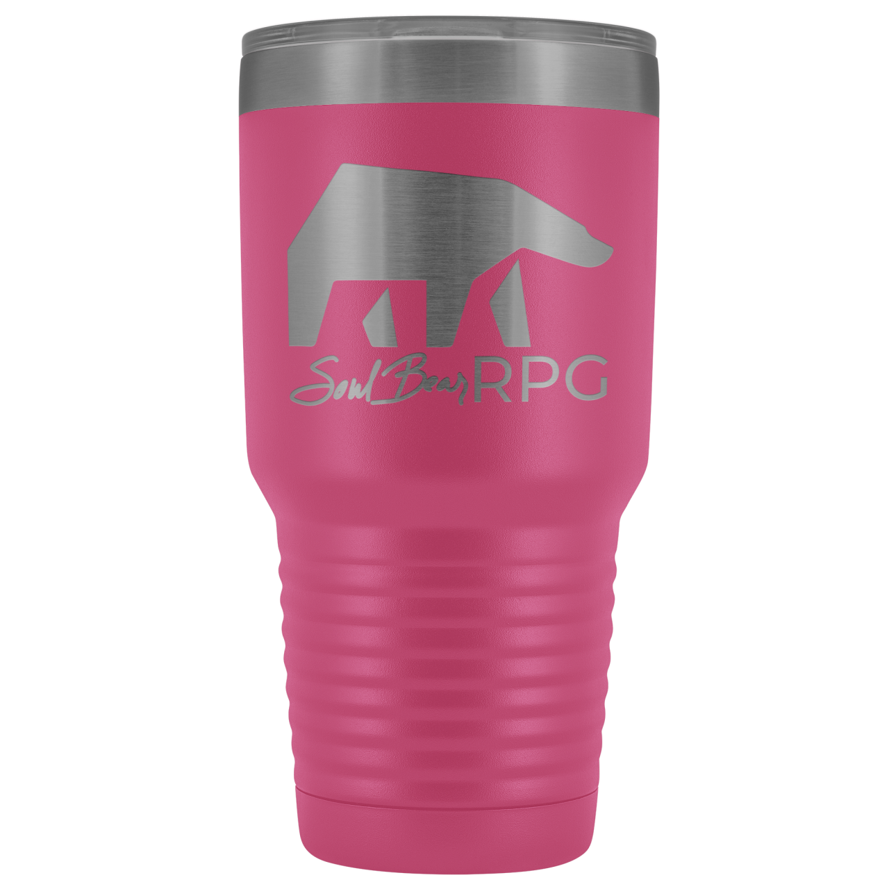 SoulBearRPG Signature Bear Logo 30oz Vacuum Tumbler - Pink - Tumblers