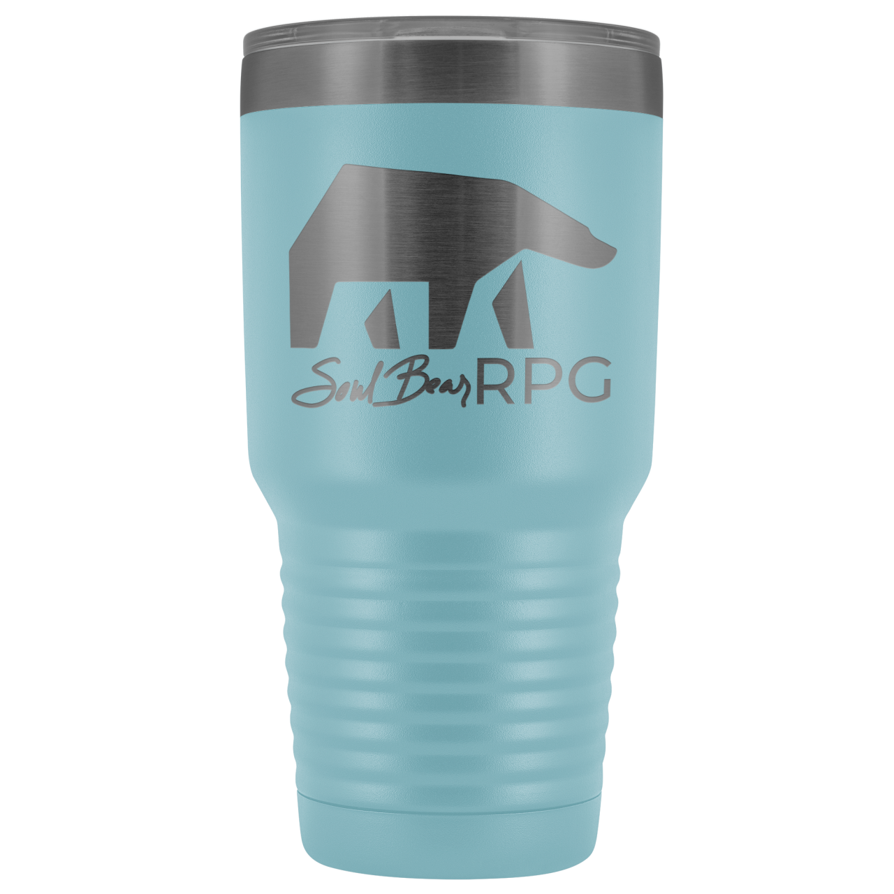 SoulBearRPG Signature Bear Logo 30oz Vacuum Tumbler - Light Blue - Tumblers