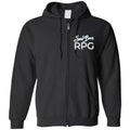 SoulBearRPG Signature Text Logo Unisex 50/50 Zip Hoodie - Black / S
