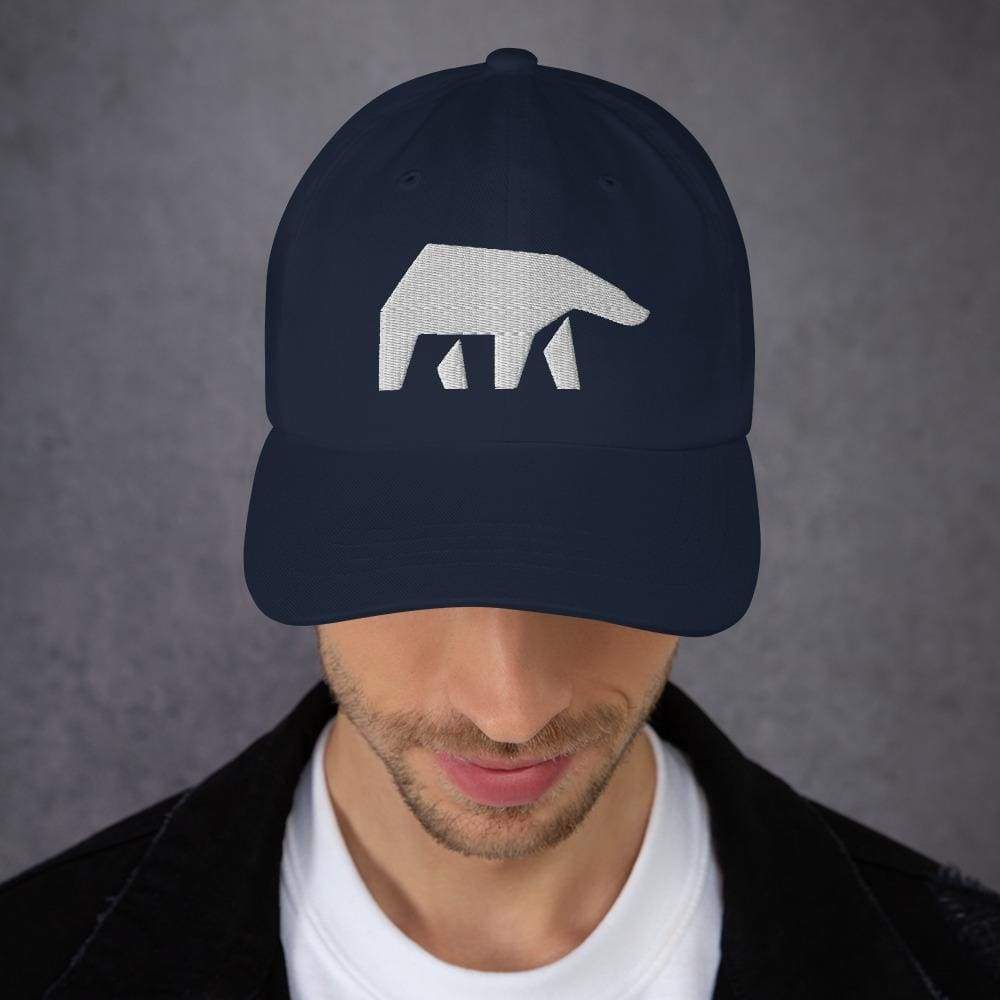 SoulBearRPG White Bear Logo Classic Dad Cap - Navy - SoulBearRPG