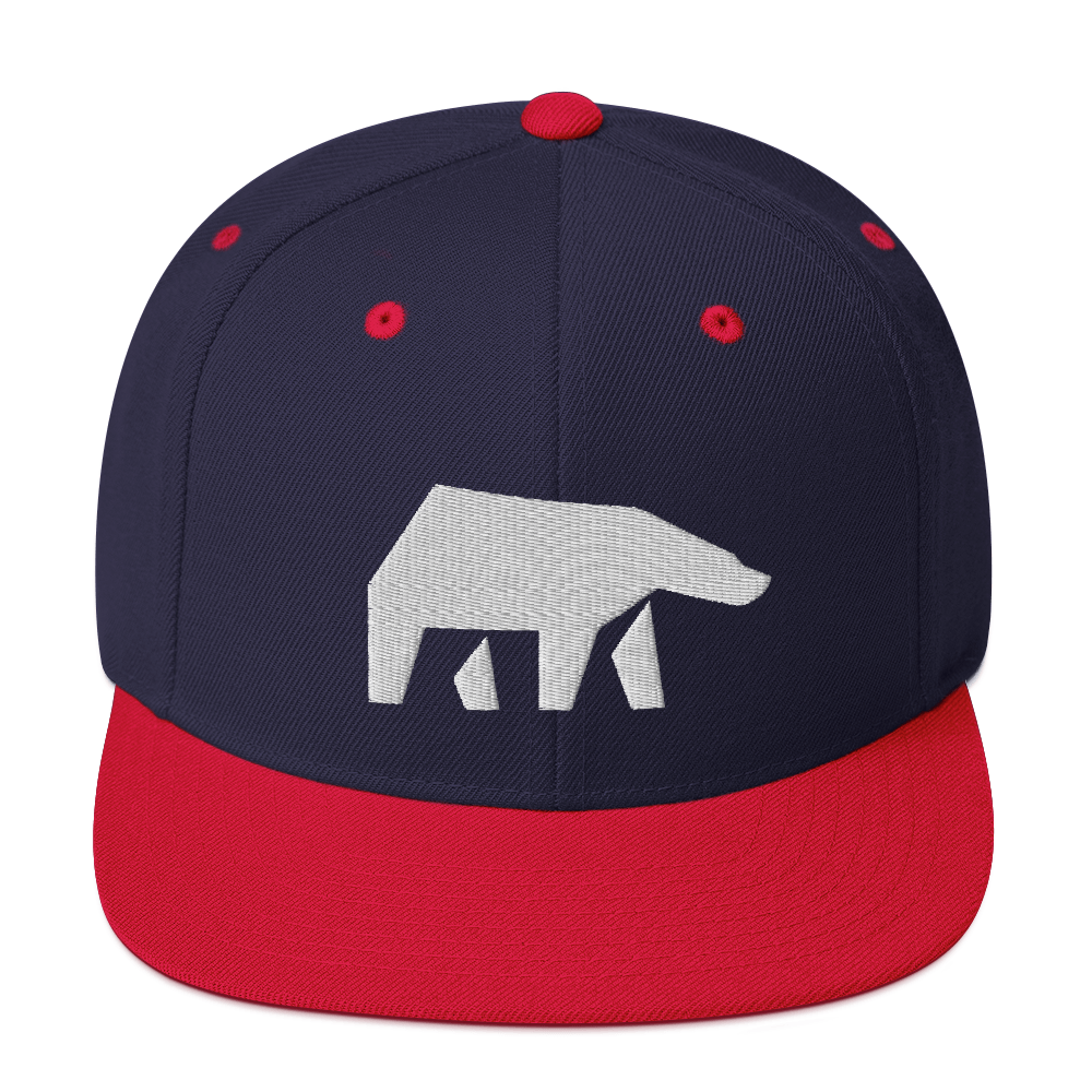 SoulBearRPG White Bear Logo Snapback Cap - SoulBearRPG
