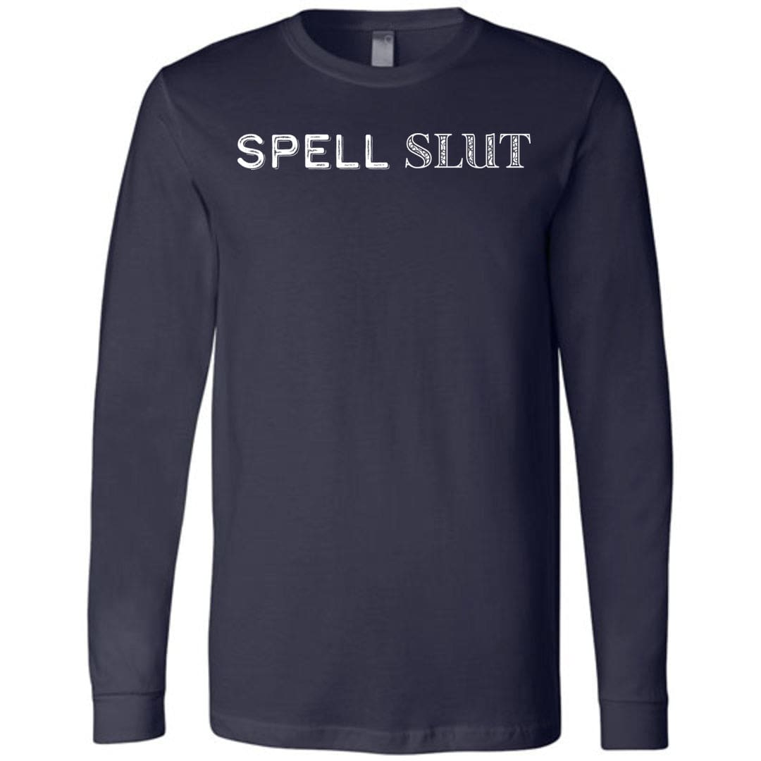 Spell Slut Unisex Premium Long Sleeve Tee - Navy / S