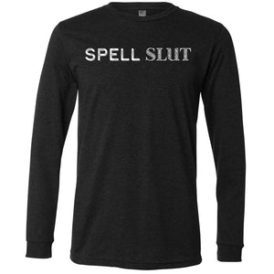 Spell Slut Unisex Premium Long Sleeve Tee - Dark Grey Heather / XS