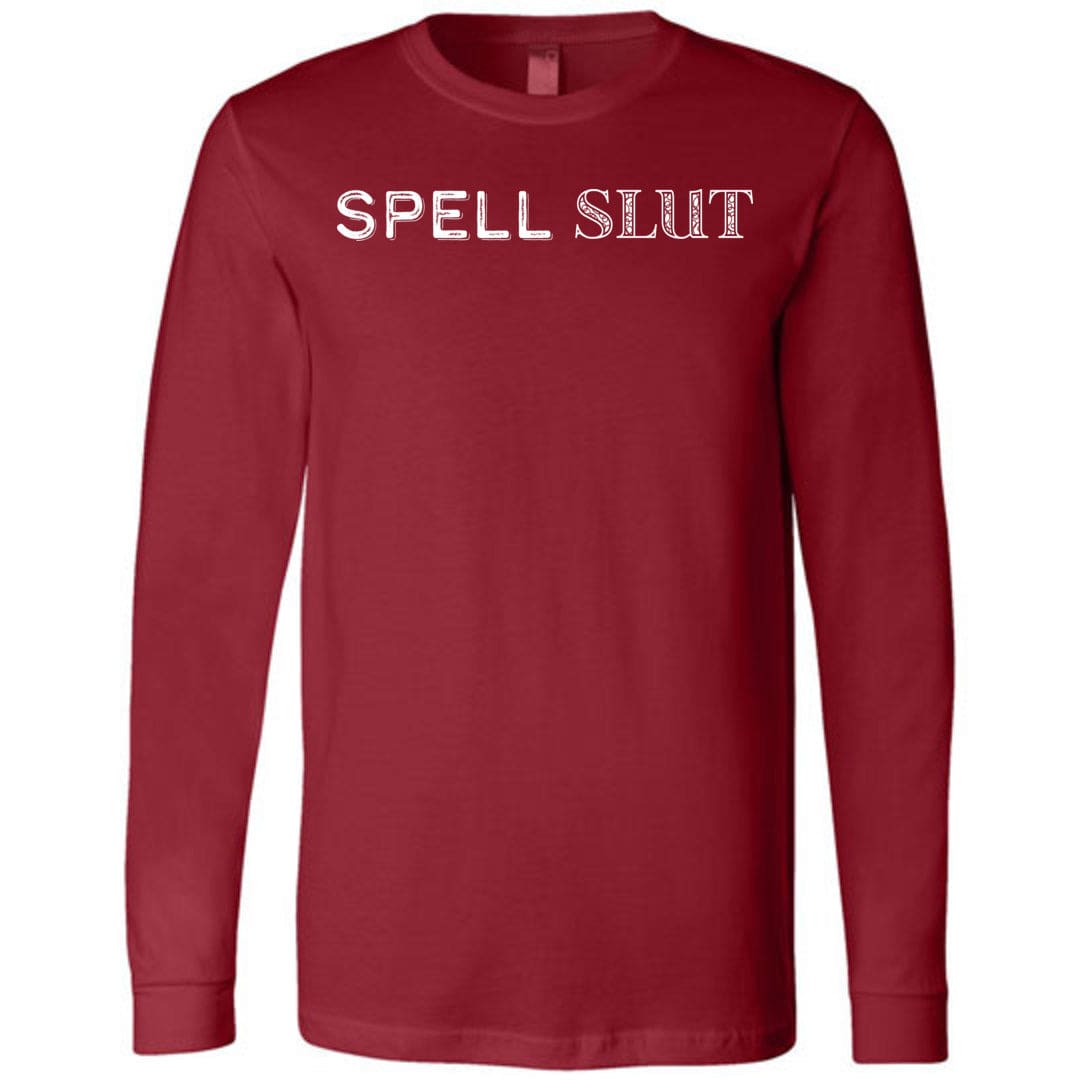 Spell Slut Unisex Premium Long Sleeve Tee - Cardinal / S