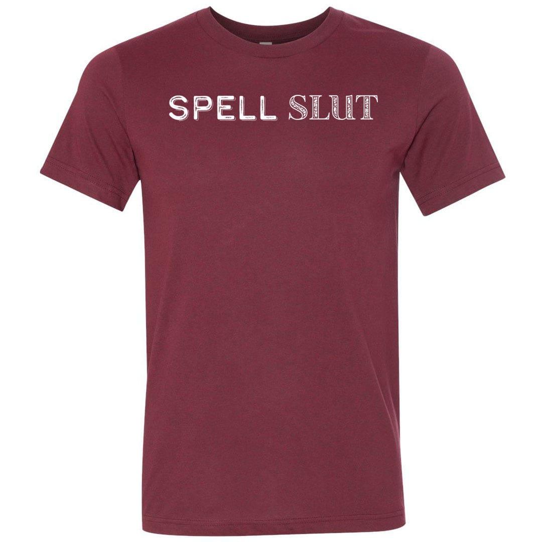 Spell Slut Unisex Premium Tee - Heather Cardinal / XS