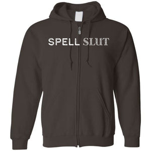 Spell Slut Unisex Zip Hoodie - Dark Chocolate / S