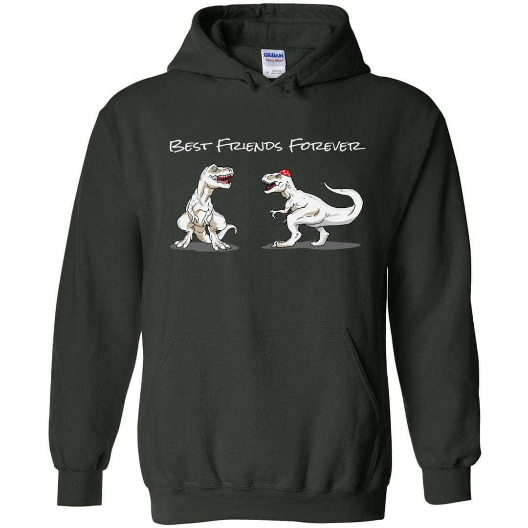 T-Rex Best Friends Forever TS Unisex Pullover Hoodie - Forest Green / S
