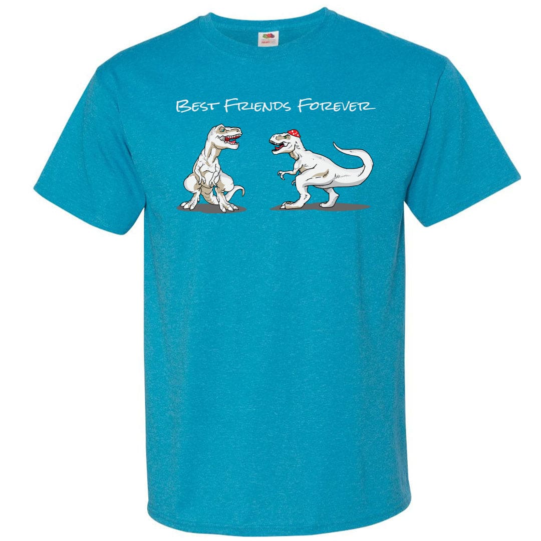 T-Rex Best Friends Forever Unisex Classic Tee - Turquoise Heather / S