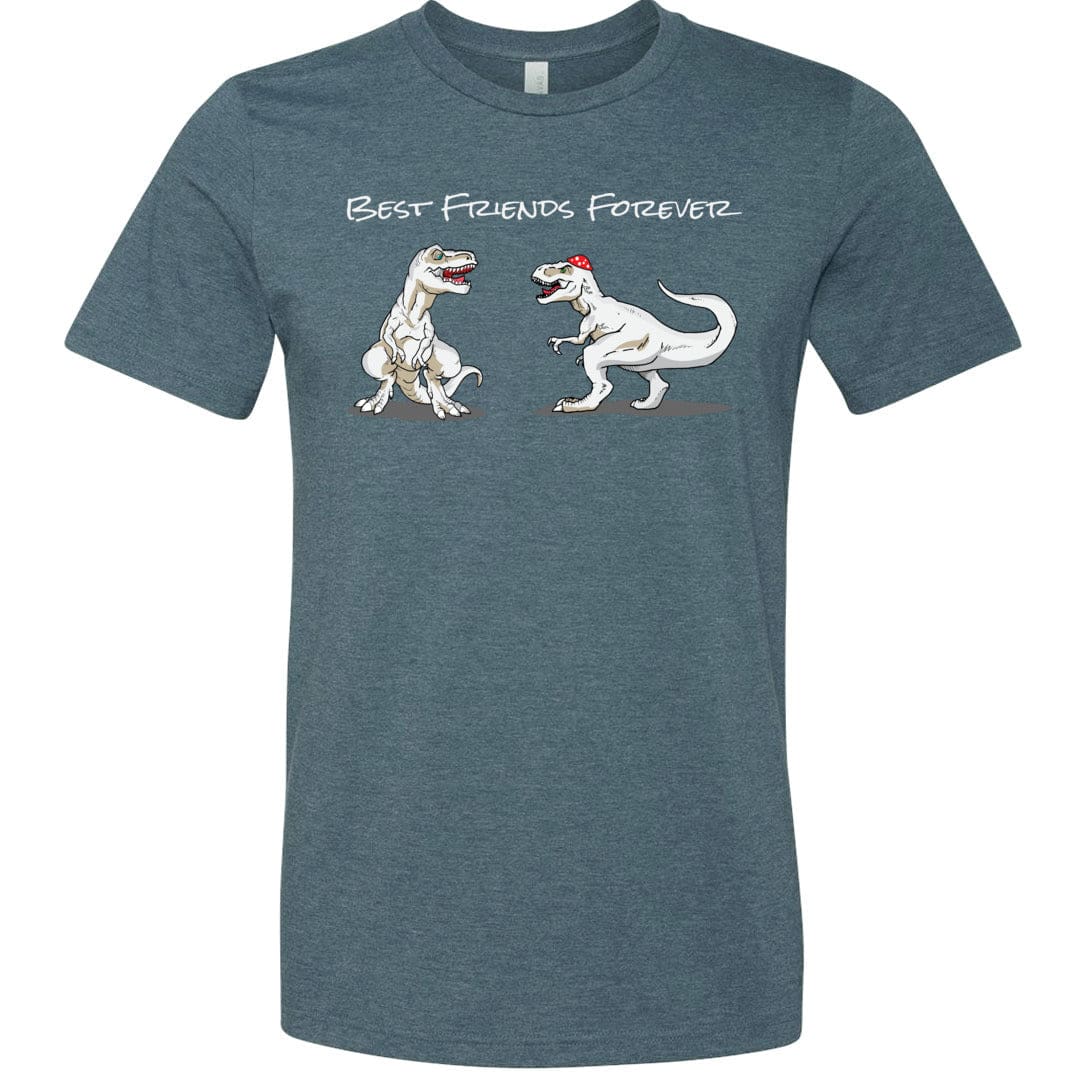 T-Rex Best Friends Forever Unisex Premium Tee - Heather Slate / XS