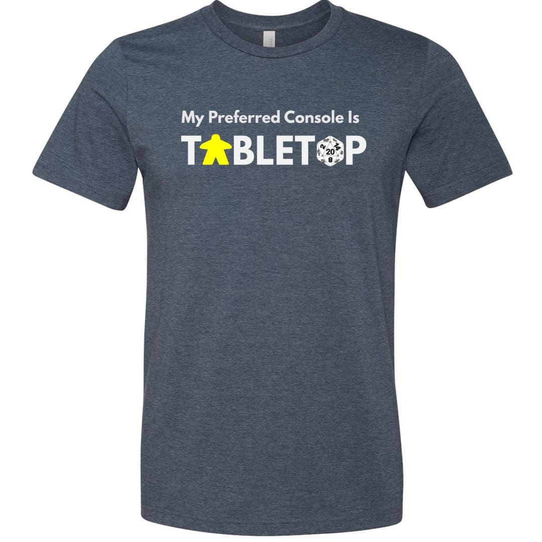 Tabletop Preferred Unisex Premium Tee - Heather Navy / XS