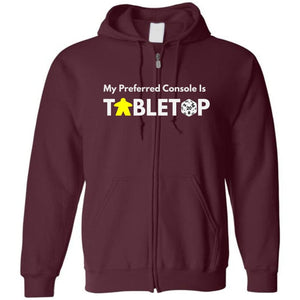 Tabletop Preferred Unisex Zip Hoodie - Maroon / S
