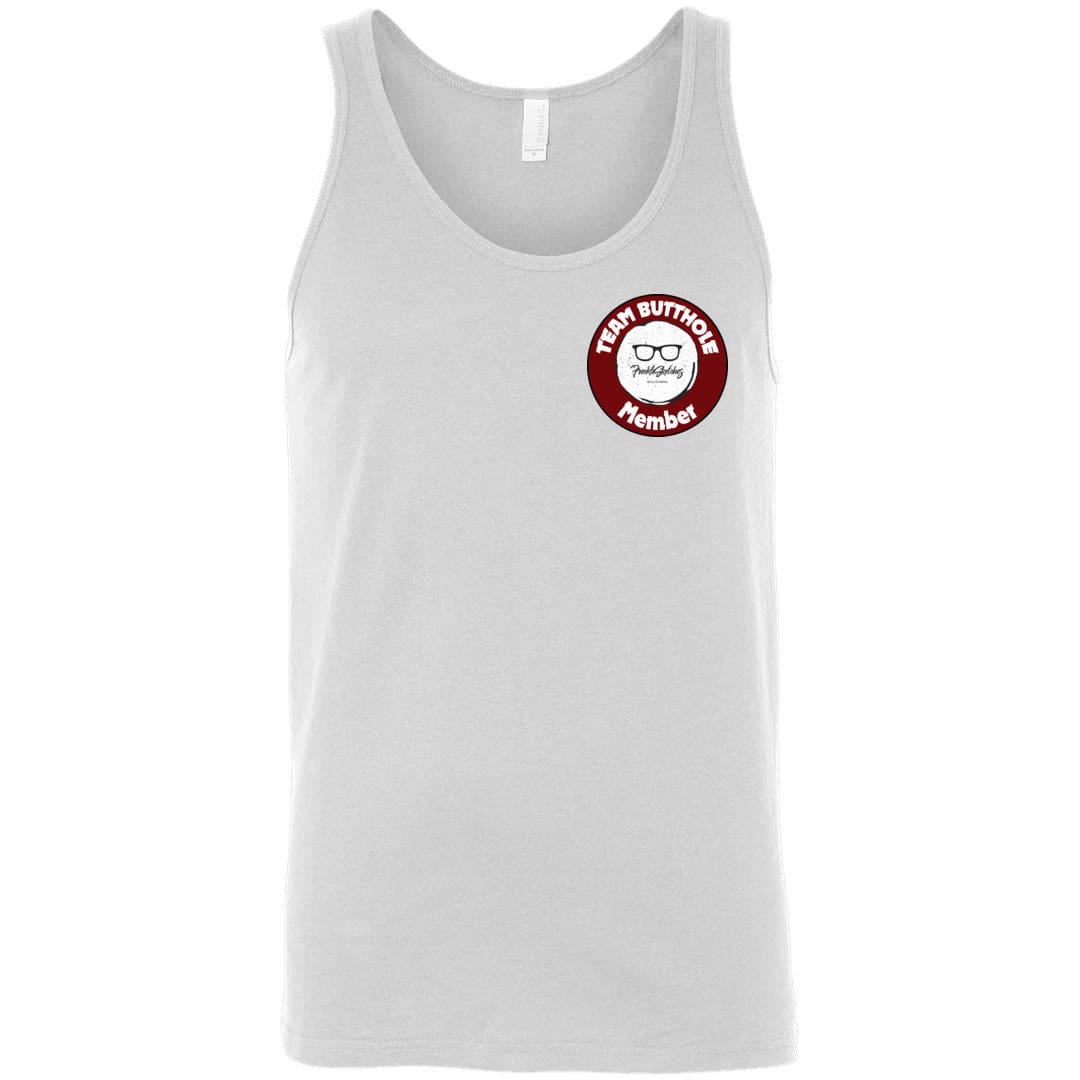 Team Butthole Member Unisex Premium Tank - White / S
