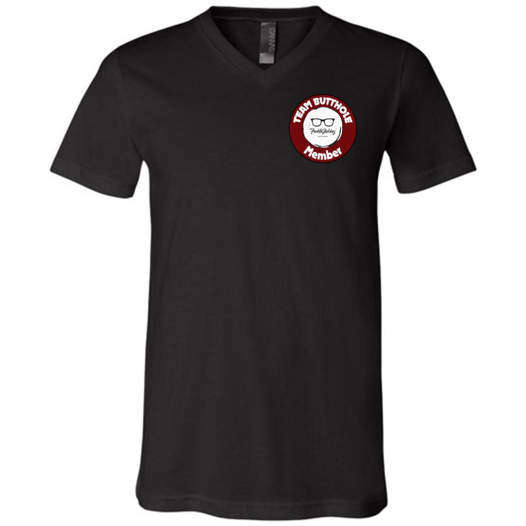 Team Butthole Member Unisex Premium V-Neck Tee - Black / S