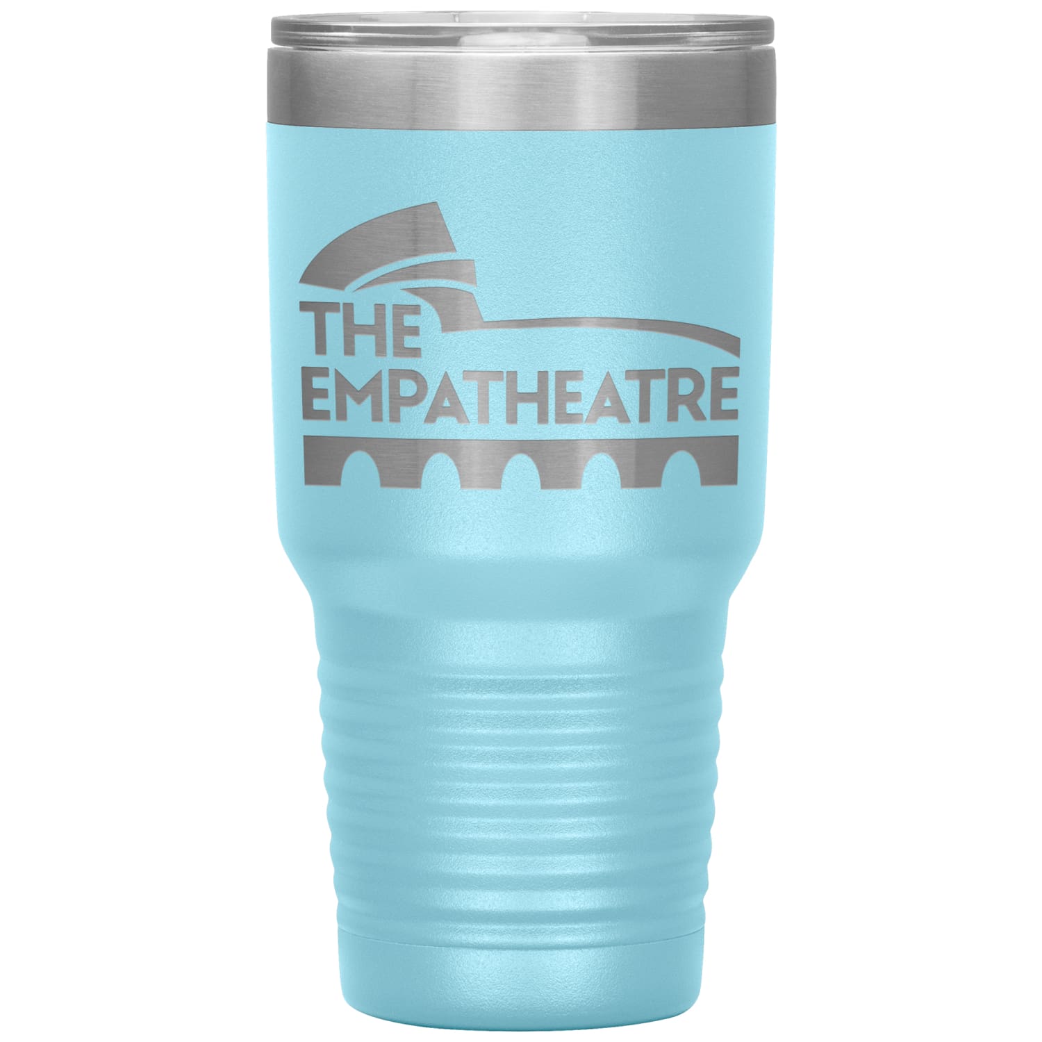 The Empatheatre Logo 30oz Vacuum Tumbler - Light Blue - Tumblers