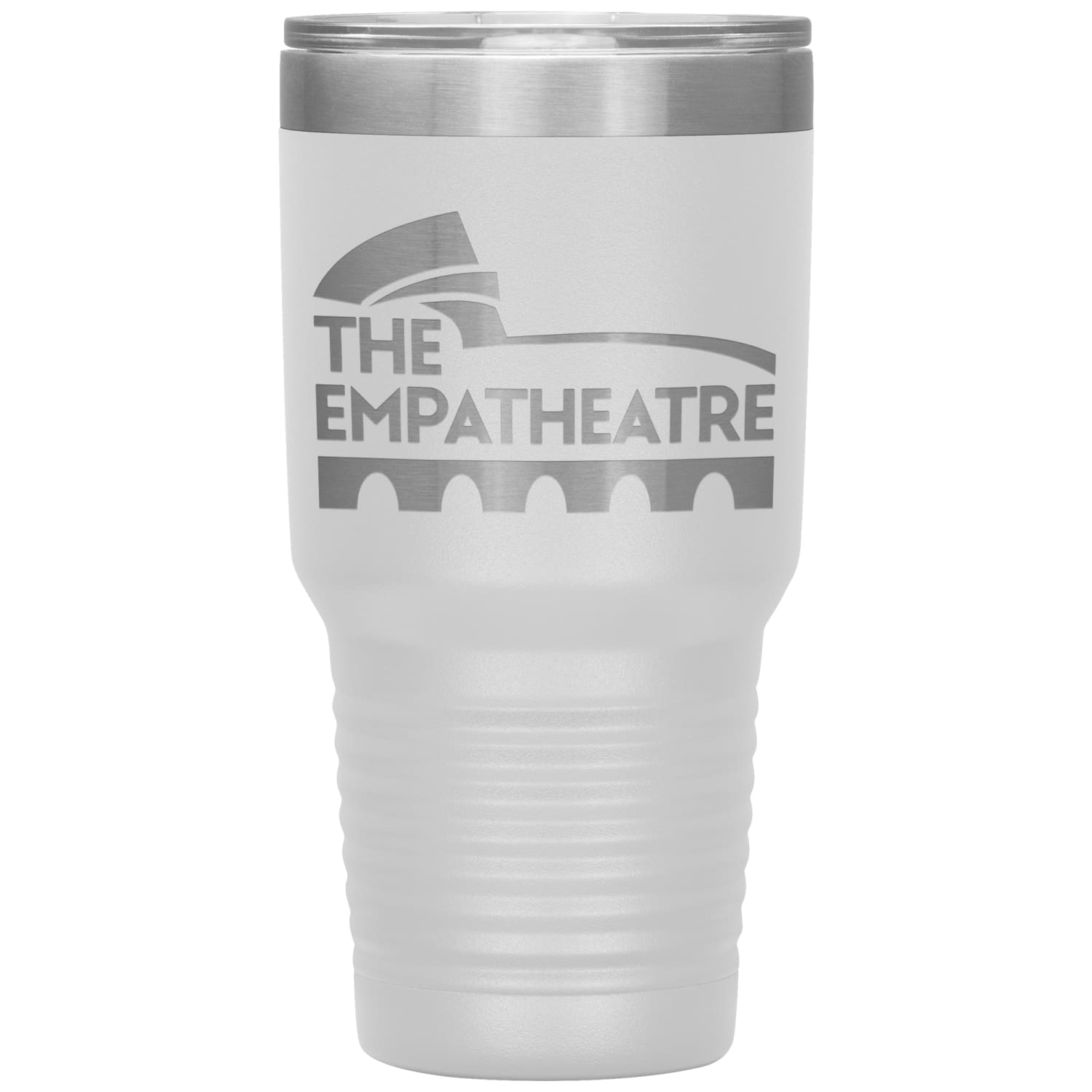 The Empatheatre Logo 30oz Vacuum Tumbler - White - Tumblers
