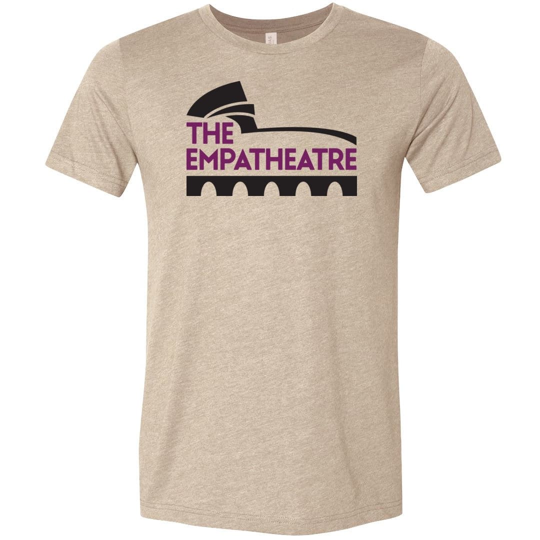 The Empatheatre Logo Purple/Black Unisex Premium Tee - Heather Tan / S