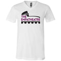 The Empatheatre Logo Purple/Black Unisex Premium V-Neck Tee - White / S