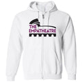 The Empatheatre Logo Purple/Black Unisex Zip Hoodie - White / S