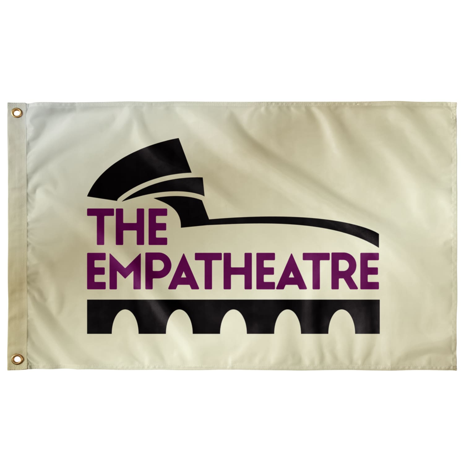 The Empatheatre Logo Purple/Black Wall Flag - Wall Flag - 36x60 - Flags