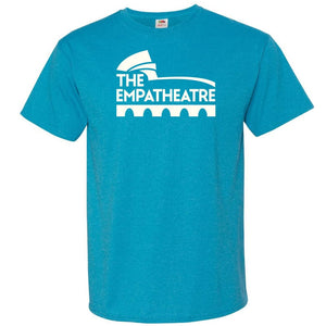 The Empatheatre Logo White Unisex Classic Tee - Turquoise Heather / S