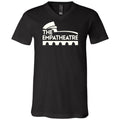 The Empatheatre Logo White Unisex Premium V-Neck Tee - Black / S