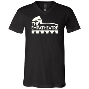 The Empatheatre Logo White Unisex Premium V-Neck Tee - Black / S