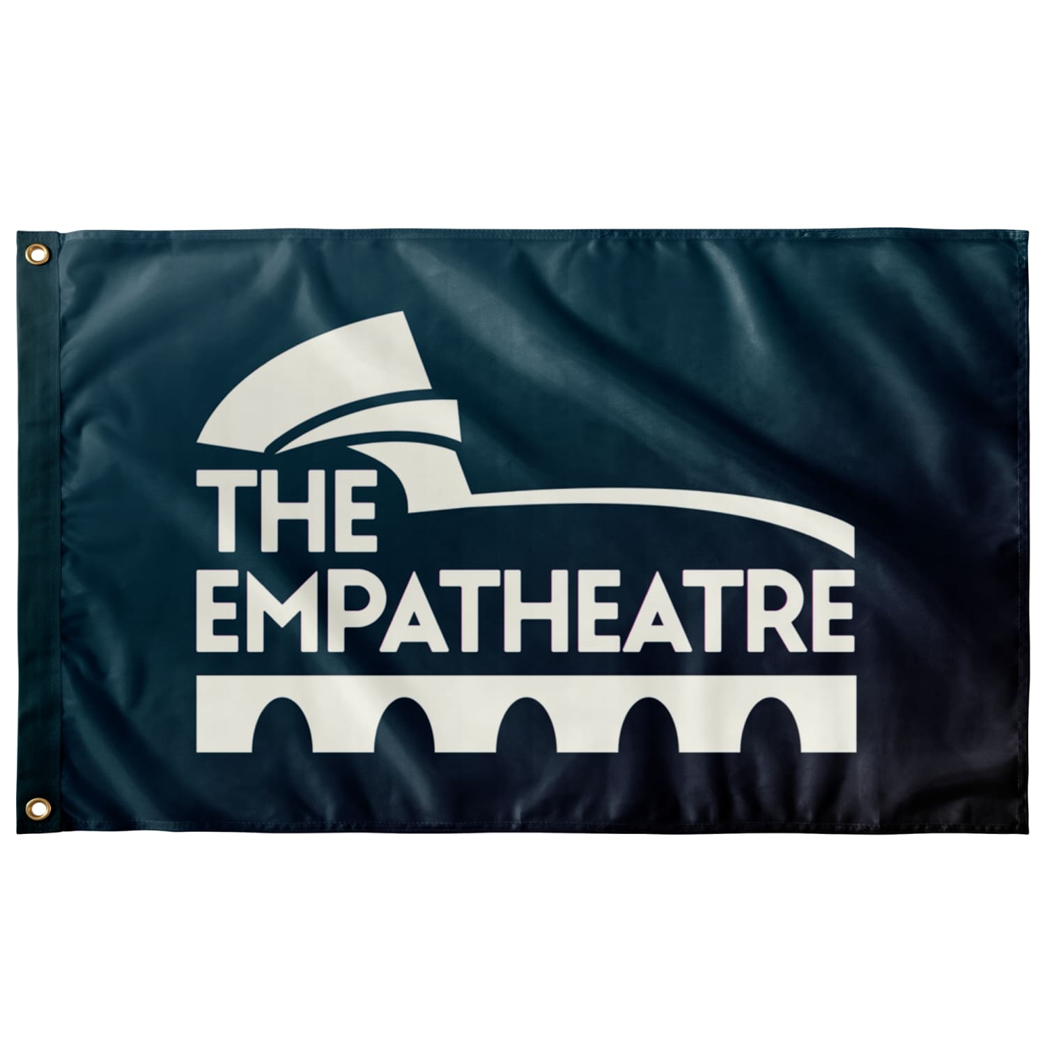 The Empatheatre Logo White Wall Flag - Wall Flag - 36x60 - Flags