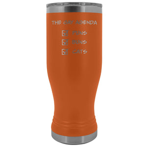 The Gay Agenda - Puns & Buns & Cats 20oz Boho Vacuum Tumbler - Orange - Tumblers