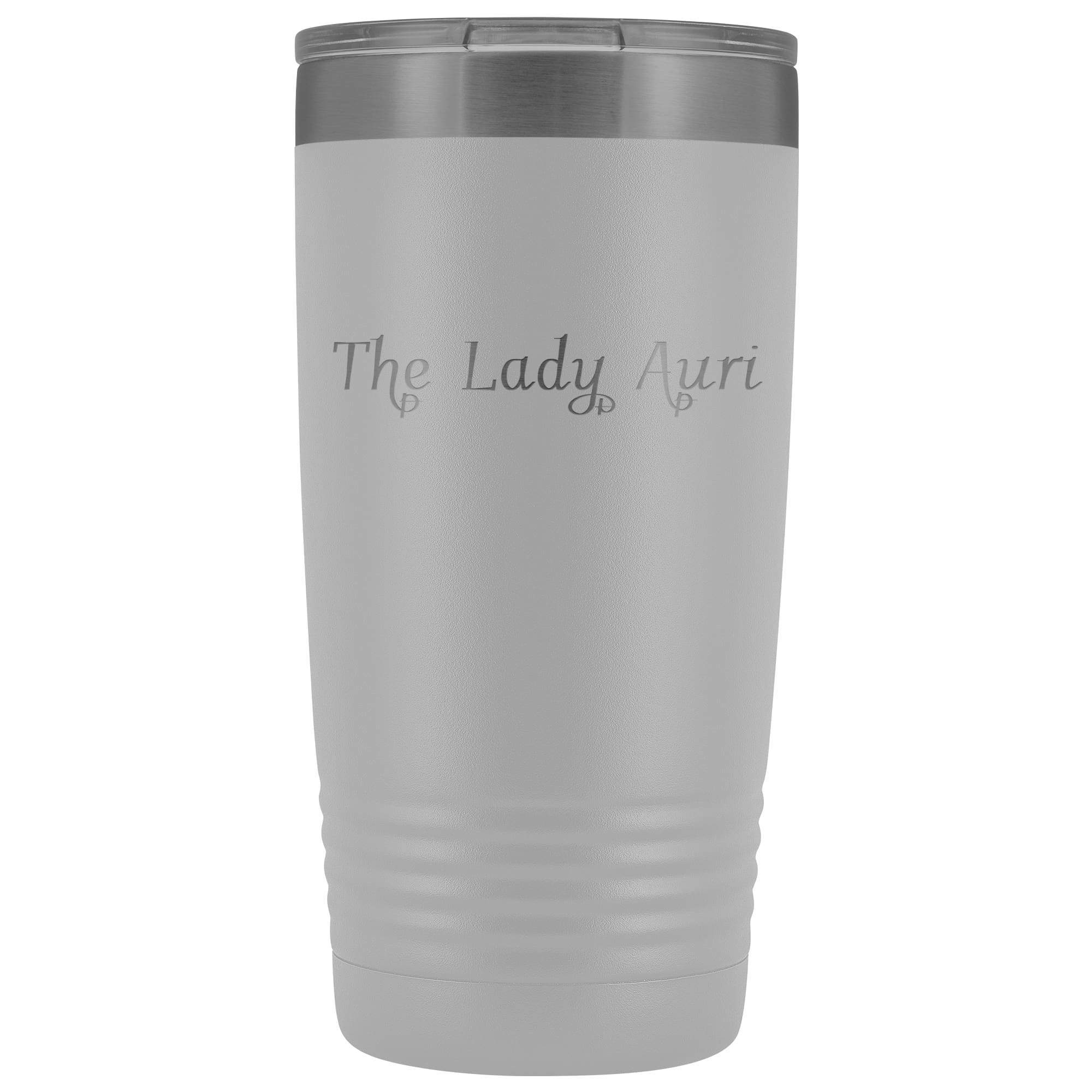 The Lady Auri - The Lady Auri 20oz Vacuum Tumbler - White - Tumblers