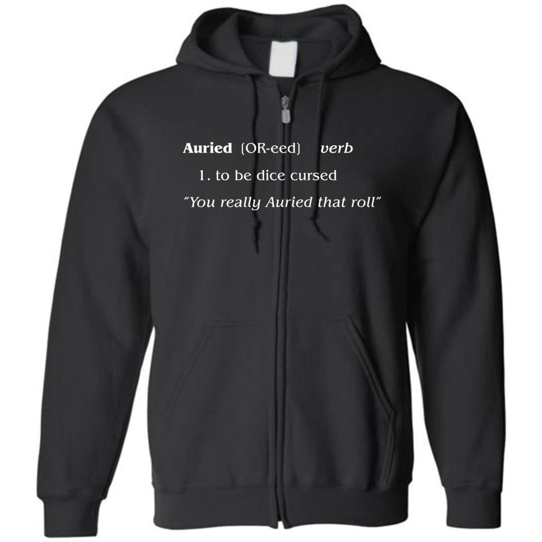 The Lady Auri - Auried by Definition Unisex Zip Hoodie - Black / S
