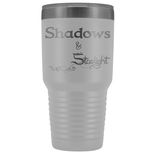 The Lady Auri - Shadows & Starlight 30oz Vacuum Tumbler - White - The Lady Auri