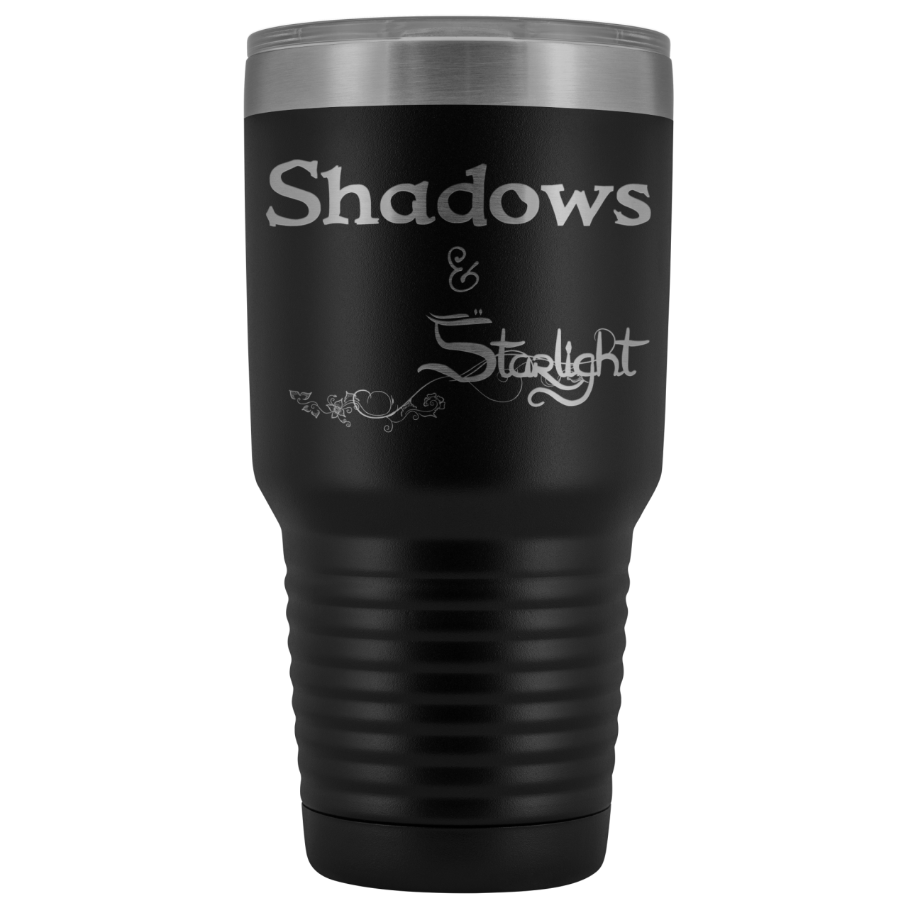 The Lady Auri - Shadows & Starlight 30oz Vacuum Tumbler - Black - The Lady Auri