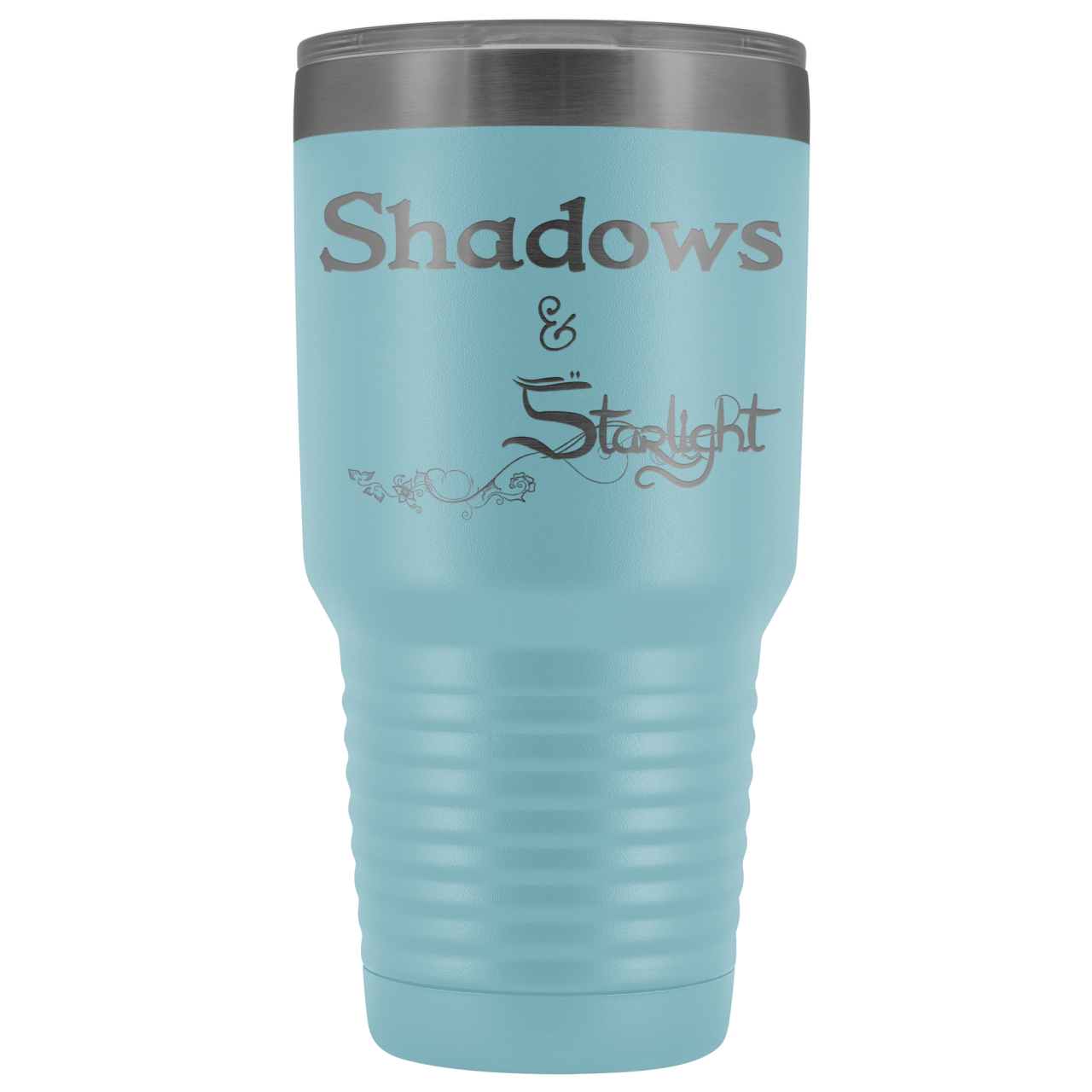 The Lady Auri - Shadows & Starlight 30oz Vacuum Tumbler - Light Blue - The Lady Auri